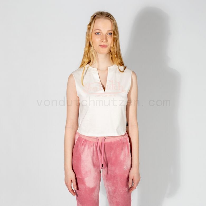 (image for) Bevorzugt Von Dutch Originals -Addison ?rmelloses Slim Fit Shirt, white F08161034-01243 Die Günstigsten